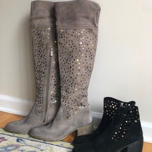 Sey Seychelles Distressed Suede Studded Boots